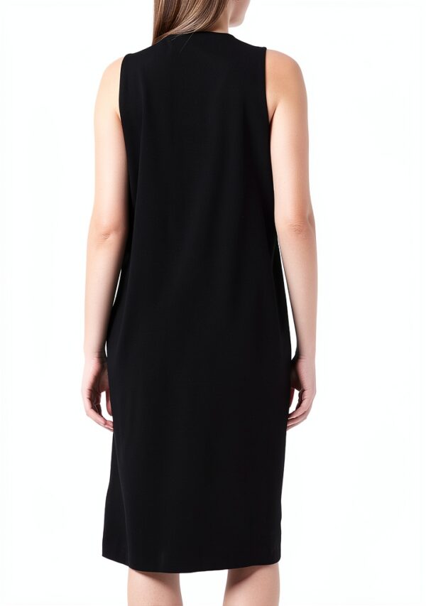 Abito Donna Escada Jersey Nero Chiusura Lampo Nascosta-3