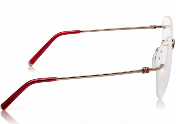 Occhiali da vista Escada donna rosso oro design colorato-2