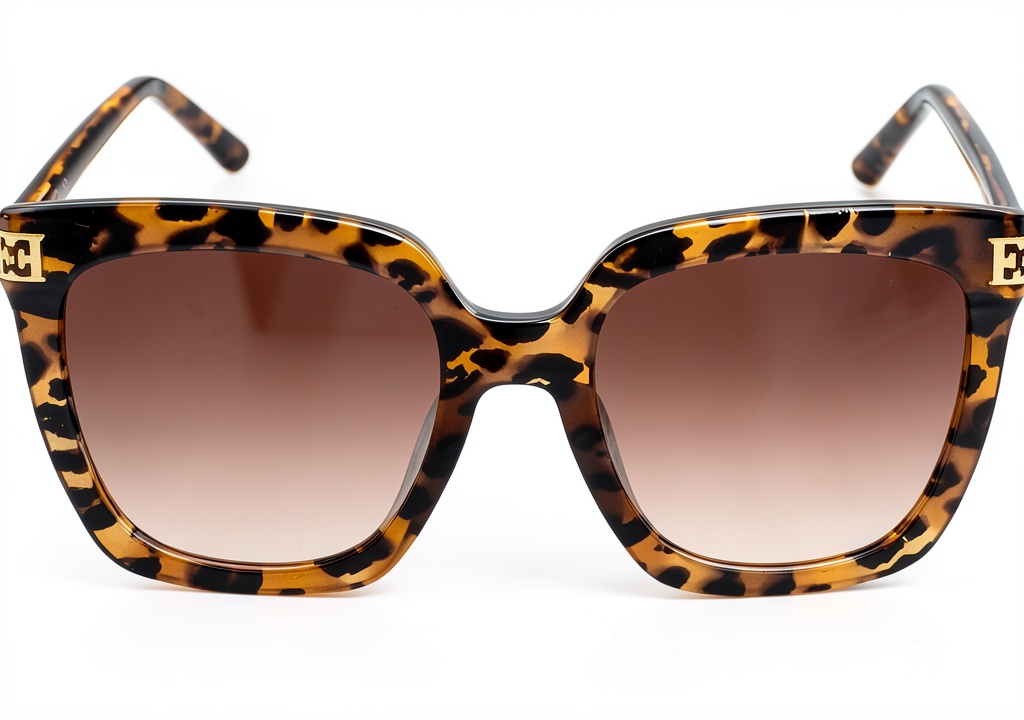Occhiali da sole ESCADA Shiny Leopard su sfondo elegante