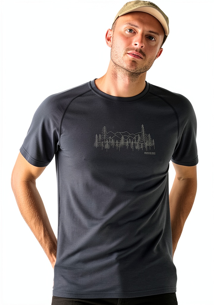 T-shirt Regatta Escade grigia indossata in un contesto casual