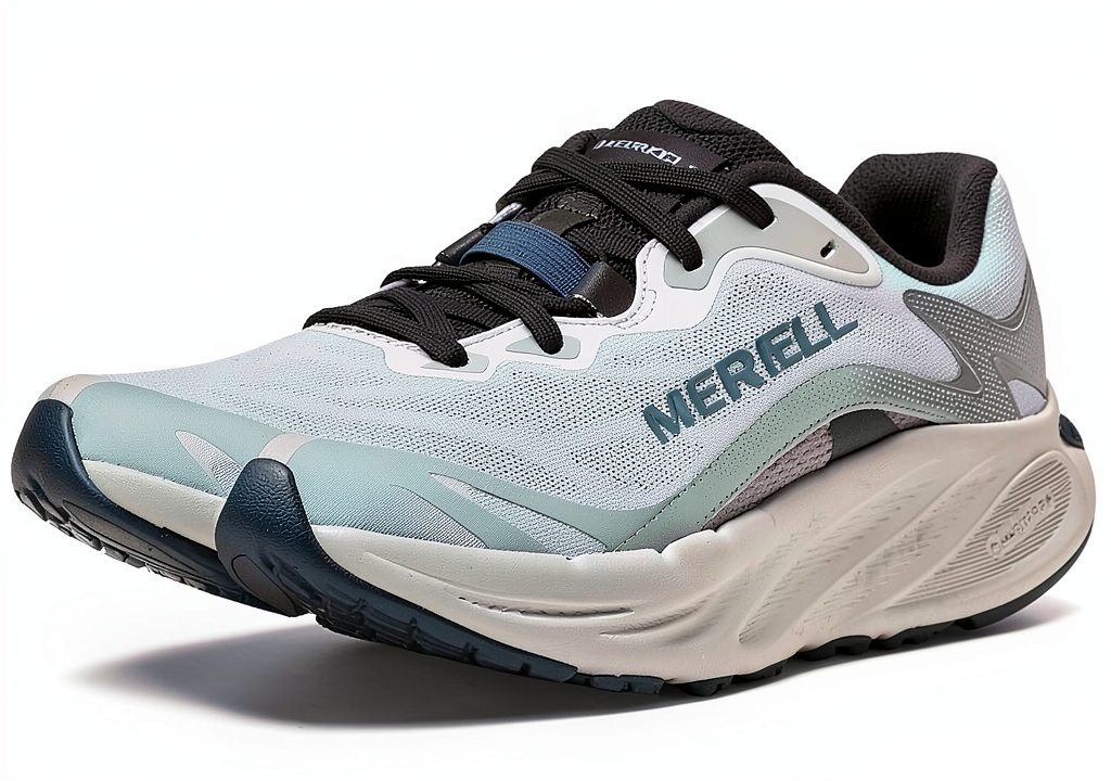 Scarpe MERRELL grigie su sfondo urbano